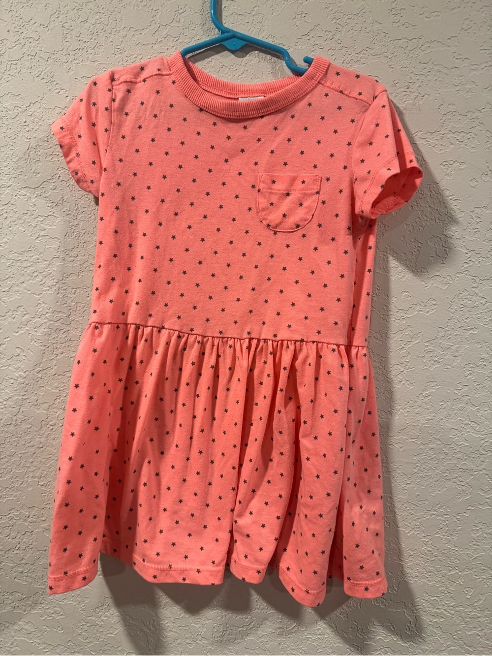 next Coral Star Print Short Sleeve Pocket Dress